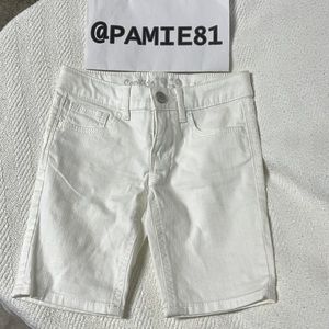 GAP Girl’s White Bermuda Denim Shorts Size 6 EUC